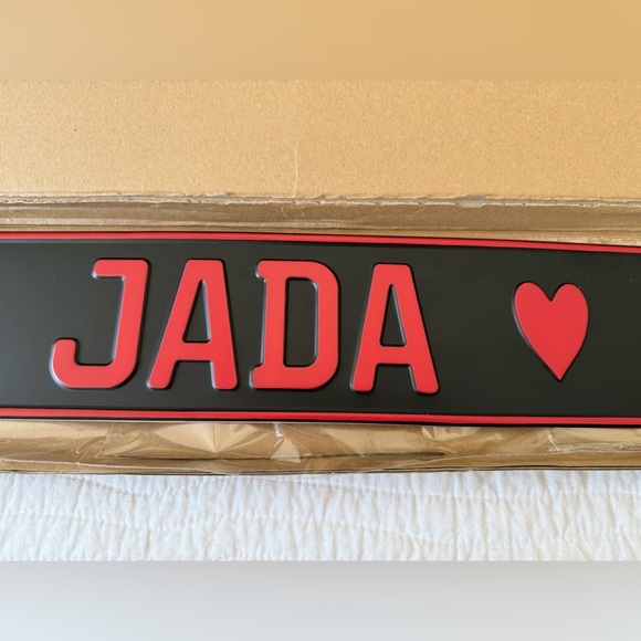 None Other - European Custom Car Tag  with name “ JADA” and a Heart